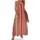 thumbnail image 1 of Vestido de rayas blancas y negras, estilo óptico, estilo urbano, escote en V, estilo bohemio, para playa, estampado elegante, tallas 4XL y 5XL, 1 of 7