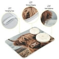 thumbnail image 4 of A Highland Cow Dish Drying Mats Kitchen Mat Microfiber Counter Absorbent Dish Pad Drainer Rack 18"x24", 4 of 7