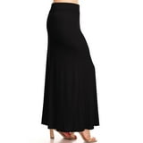 Women's Plus Size Elastic Band Foldable High Waist Relaxed Solid Long ...