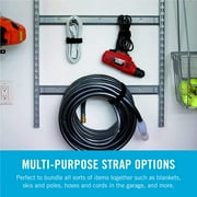 VELCRO Brand All-Purpose Straps | Strong & Reusable | Perfect for Fastening Wires & Organizing Cords | Black, 18in x 1in | 2 Count