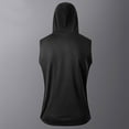 thumbnail image 4 of YLSDY Mens Hooded Tank Top Athletic Cut Off Sleeveless Gym Hoodies Running Summer Casual Work Out Clothes with Drawstring Black S, 4 of 4