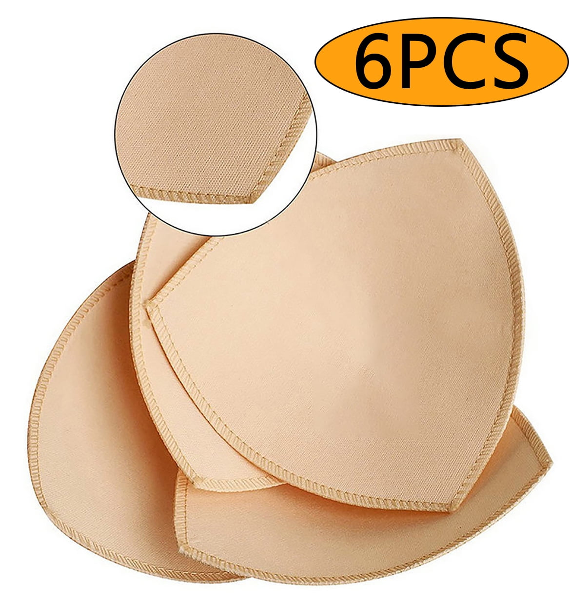 Womens Swimsuits Bra Inserts Pads Smart Cups For Wedding Dress 3 Pairs In Set Dia 4.7 inch 
