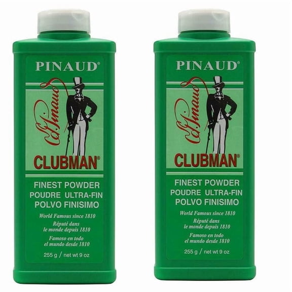 Clubman Pinaud Classic White Powder, Body Powder for Men with Corn Starch & Zinc Oxide, 9 oz, 2-pack