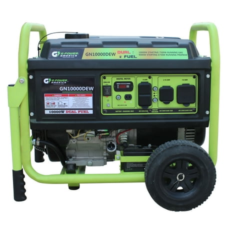 

Green-Power America GN10000DEW Dual Fuel Generator 10000 Watts Portable Hybrid Generator