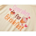thumbnail image 2 of Beezizac Girls Soft Cotton Blend Pajamas Cupcakes for Breakfast Kids 2-Piece Jammies Size 8, 2 of 7