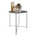 thumbnail image 1 of Mesa Auxilar Moderna de Metal Extensible y Plegable gris oscuro, 1 of 8