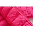 thumbnail image 5 of CECORC Baby/Toddler Winter Puffer Jacket Baby Winter Solid Hooded Coat Long Sleeve 3T,Rose, 5 of 6