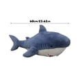 thumbnail image 3 of Cute Shark Plush Toy - 23.6 inch Soft Shark Stuffed Animal for Adults - Birthdays, Easter, Valentines Day Gift, Blue, 1Pcs, 3 of 7