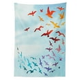 thumbnail image 3 of Ambesonne Bird Tablecloth Rectangular Table Cover, Flying Freedom Sky Art, 60"x84", Red Blue, 3 of 4