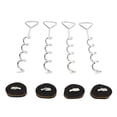 thumbnail image 1 of Piquets en Acier en Forme de Tire-Bouchon avec Ancre, Piquet Coupe-Vent Robuste pour Trampoline, 1 of 8