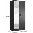 thumbnail image 4 of Woodpeckers Furniture and Mattress Mirrored 2 Door Wardrobe, 4 of 6