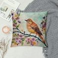 thumbnail image 2 of RUIYC  Blue Purple Cream Bird Floral Pillow Covers Watercolor Floral Birds Couch Pillow Cases Rustic Animal Modern Throw Pillow Covers Farmhouse Home Decor for Room Bedroom Outdoor, 2 of 5