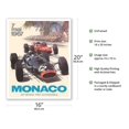 thumbnail image 2 of 25th Monaco Grand Prix Automobile 1967 - Formula One F1 - Vintage Car Racing Poster by Michael Turner c.1967 - Fine Art Matte Paper Print (Unframed) 16x20in, 2 of 4