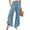^Light blue, variant on BODOAO Women's Solid Color Fashionable Casual High Waisted Pleated Irregular Cotton Linen Loose Pants Women's Cotton Linen Summer Palazzo Pants Flowy Wide Leg Beach Trousers with Pockets Beige L