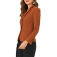 thumbnail image 4 of Allegra K Women's Work Lapel Collar Stretchy Jacket Suit Blazer, 4 of 6