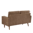 thumbnail image 3 of Modern Loveseat, Mid Century Modern Couch With 2 Bolster Pillows, Wood Legs, Track Armrest, Comfy Couch For Living Room, Small Space, Apartment, Bedroom, 3 of 8