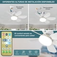 thumbnail image 4 of Ventilador de Techo Ventilux Blanco con Luz LED Regulable y Control Remoto, 4 of 7