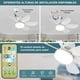thumbnail image 4 of Ventilador de Techo Ventilux Blanco con Luz LED Regulable y Control Remoto, 4 of 7