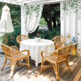 thumbnail image 4 of Outdoor Curtains for Patio Waterproof, Eucalyptus Leaves Outdoor Privacy Panels Grommet, Daisy Flower Spring Watercolor Country Floral Bee Blackout Outside Curtains for Porch/Cabana 54"x84", 1 Panel, 4 of 8