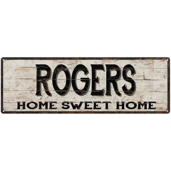 ROGERS Rustic Home Sweet Home Sign Gift 6x18 Metal Decor 206180084061