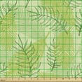 thumbnail image 2 of Ambesonne Botanical Fabric by the Yard Upholstery, Sketched Pointy Plants, 10 Yards, Apple Green Multicolor, 2 of 5