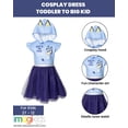 thumbnail image 3 of Vestido Bluey de malla para niñas pequeñas, manga corta, azul 6, 3 of 6