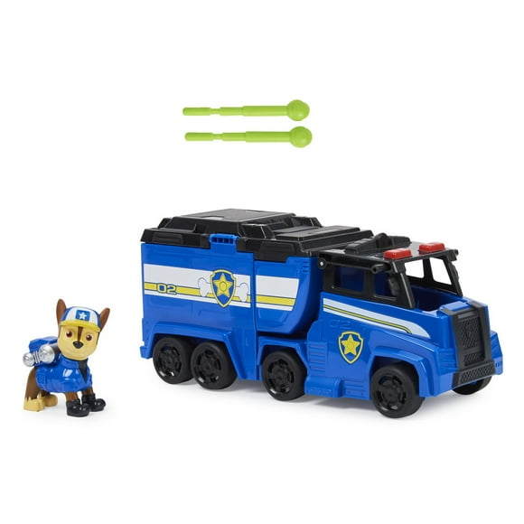 PAW Patrol, Big Truck Pup’s Chase Transforming Toy Trucks with Collectible Action Figure, Kids Toys for Ages 3 and up
