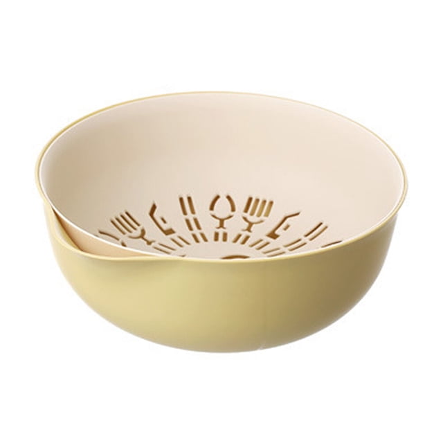 Kitchen Strainer 2-in-1 Kitchen Colander Bowl Set Plastic Colander with Storage Holder