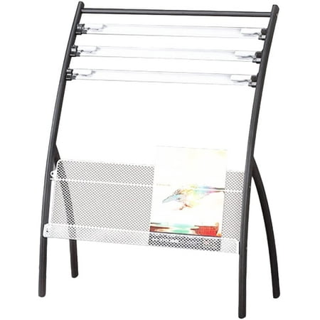 Magazines Display Iron Grid Newspaper Rack Floor-Standing Magazine Rack ...