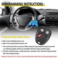 thumbnail image 3 of Keyless Entry Remote Key Fob Compatible with Chevy Tahoe Suburban Avalanche, Sierra Yukon, Cadillac Escalade, Hummer H2 2003 2004 2005 2006, Replacement for (Pack of 2), 3 of 6
