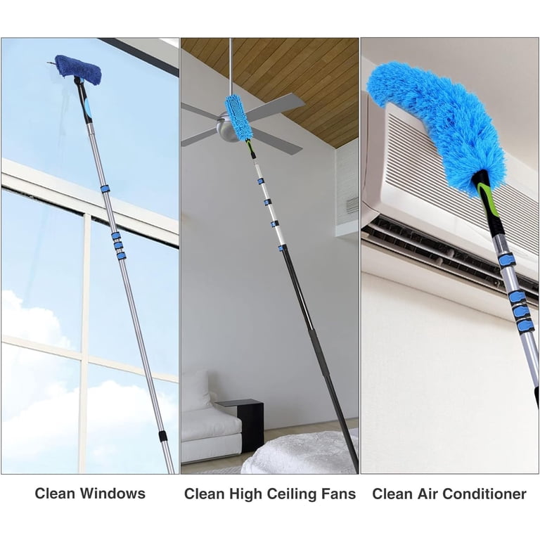 TONYINGO Telescopic Extension Pole – 5 To 12 Feet Adjustable, Aluminum Alloy With Flip-Lock, For Painting, Dusting & Cleaning Telescopic Extension Pole 5-12 Feet TONYINGO Telescopic Extension Pole – 5 To 12 Feet Adjustable, Aluminum Alloy With Flip-Lock, For Painting, Dusting & Cleaning Telescopic Extension Pole 5-12 Feet