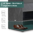 thumbnail image 4 of Ivinta Shoe Storage Bench with 4" Cushion, 2-Tier Entryway Organizer with Hidden Compartment, 37", Gray, 4 of 10
