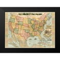 thumbnail image 2 of Haasis and Lubrecht 18x14 Black Modern Framed Museum Art Print Titled - American Union Railroad Map Of The United States, 1871, 2 of 5
