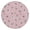 Pink Daisy Flower, variant on Turquoise Daisy Flower Floral Pattern Round Fitted Tablecloth with Elastic Edge,Dining Table Cover Waterproof,Outdoor Round Tablecloth for Camping,Dining,Indoor and Outdoor