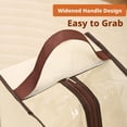 thumbnail image 5 of 2 Pack Beige Short Boots Storage Bags, 11 Inch Waterproof Dustproof Non-Woven Travel Shoe Organizer with Handle for Ankle Boots Sneakers – Short Size, 5 of 9