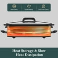 thumbnail image 5 of YANGLI 4QT Casserole Slow Cooker, Ceramic Baking Dish, Oven Safe, Ideal for Lasagna & Roasts, 5 of 5