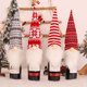 thumbnail image 2 of 2022 New Christmas Wine Bottle Cover Santa Claus Wine Bottle Cover Christmas Decoration for Home Navidad Dinner Table Decor, 2 of 5