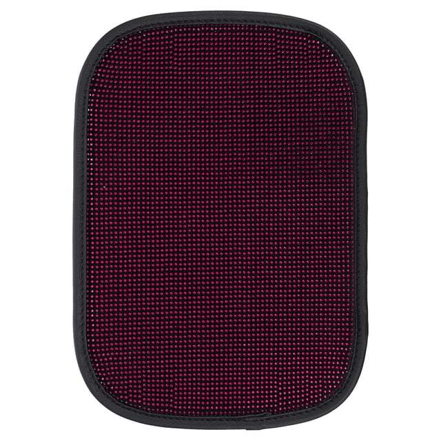 UPGRATOR Car Armrest Cover Rosa Con Facetados Para Consola De Auto Cómoda Y Llamativa