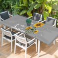 thumbnail image 2 of Sunflowers Table Cloths for 8 Foot Rectangle Tables, Spring Summer Bees Yellow Floral Grey Patio Waterproof Elastic Fitted Tablecloths, Washable Rectangular Table Cover for Camping, 2 of 8