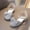 Silver, variant on YYUIJK Girl Shoe Low Heels Sandals Dress Shoes Court Sequin Glitter Princess Sandals Dress Crystal Shoes for Girls Pink 5 Years