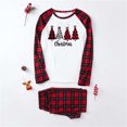 thumbnail image 2 of Odeerbi Christmas Pajamas for Family Plaid Holiday Long Sleeve Family Christmas Pajamas Matching Sets Dad Fashion Plaid Print Blouse Tops Pants Sleepwear Xmas Family Matching PJs Set Red, 2 of 6