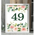 thumbnail image 3 of Darling Souvenir Double Sided Print Rose Floral Table Numbers Wedding Reception Invitation Table Cards-4" x 6" (1 to 12), 3 of 4