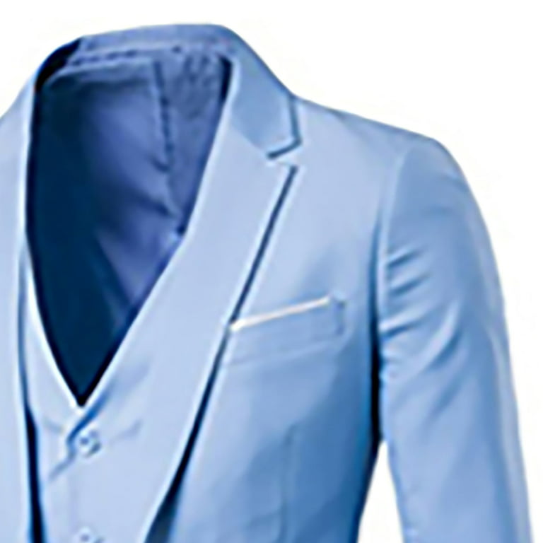 SMihono Men's Trendy Suit Blazer + Vest + Suit Pants Three Piece Set Work  Office Lapel Collar Button Suit Coat Prom Wedding Long Sleeve Tuxedo Slim  Fit Retro Style Business Pocket Purple 10 