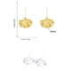 thumbnail image 5 of Pendientes de Ginkgo Biloba Qarigey 2 uds Dorados de Metal Forma de Hoja, 5 of 6