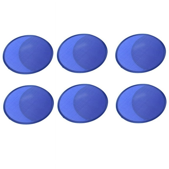 6X Foldable Round Fan-Blue