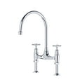 thumbnail image 2 of Perrin and Rowe Double Handle Bridge Kitchen Faucet, English Bronze, 2 of 7