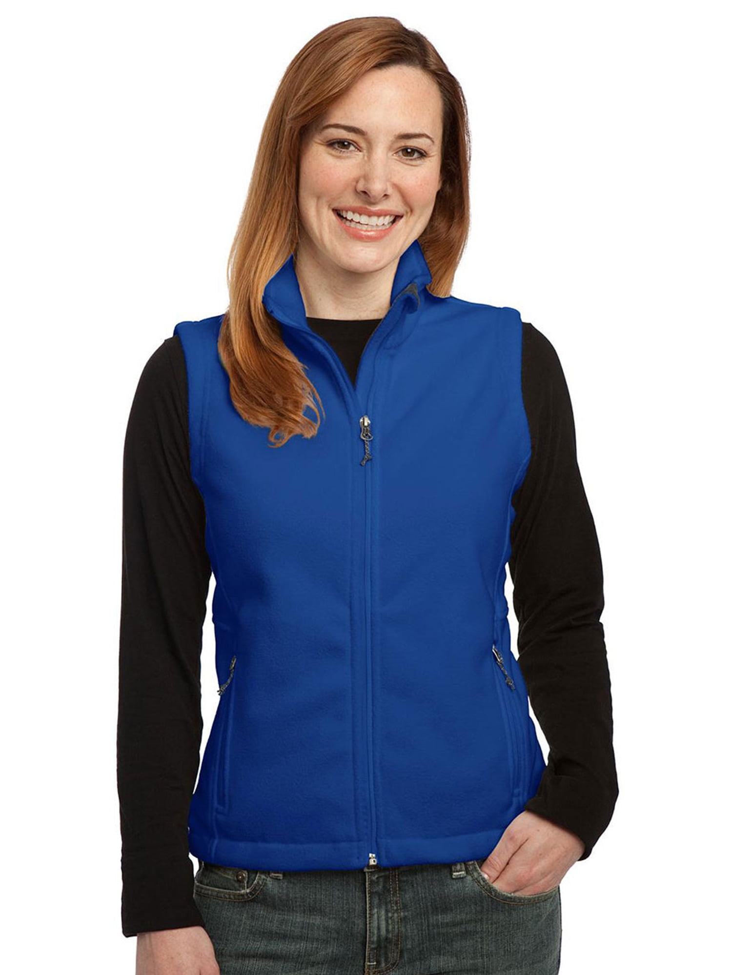Port Authority Port Authority Women's Soft Fleece Zipper Pocket Vest