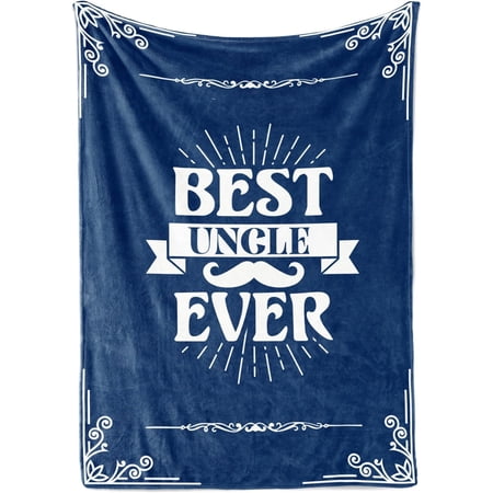zuhoeo Gifts for Uncle Throw Blanket for Uncle Presents from Niece and Nephew for Christmas Birthday Father s Day – Best Uncle Ever (60×80 inches) LEK-BKT-UNCLE-EVER-80