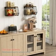 thumbnail image 3 of Canasta colgante de pared para frutas Goozii, paquete de 2, con tapa de madera, 3 of 7