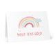 thumbnail image 1 of 6 unids/set dibujos animados Rainbow personalizado tarjetas de felicitación todas ocasiones texto personalizado nombre asiento tarjetas para tablas con sobres, 1 of 3